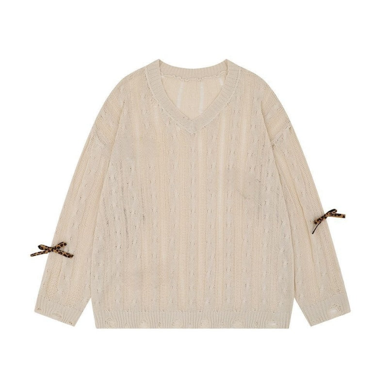 Modern Distressed Knit Sweater