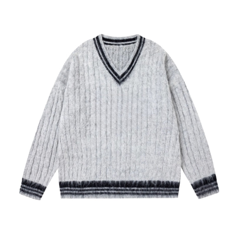 Fashionable Hip-Hop Trendy Knit Sweater