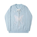 Street Style Embroidered Butterfly Sweater