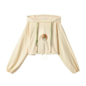 Street Style Cropped Apricot Hoodie