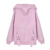 Street Style Pink Cargo Hoodie
