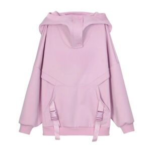 Street Style Pink Cargo Hoodie